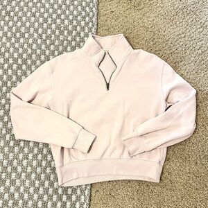 Z Supply Pink Quarter Zip